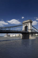 Fototapeta na wymiar Budapest, Chain bridge and Parliament