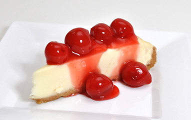 Cherry Cheesecake Isolated