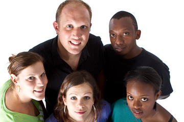 Obraz premium Young multiracial group