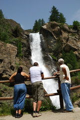 People looking the waterfall