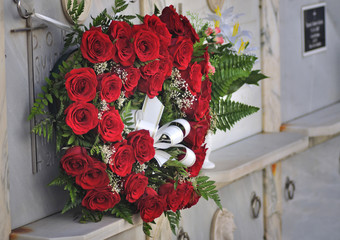 Corona de rosas.