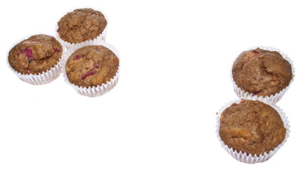 Healthy Whole Wheat Rhubarb Muffins