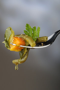 Verdure cotte con olio e gomasio