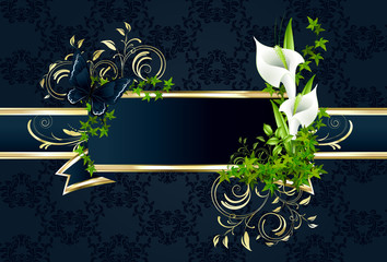 Dunkler Hintergrund "Lilie" (mit Clippfad) © Actomic