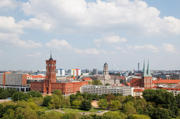 Fototapeta na wymiar aerial view of central Berlin