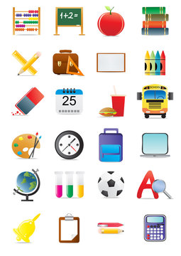 Collection of education and school icons