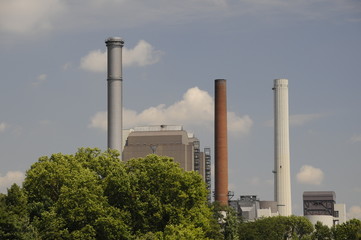 Obraz premium Heizkraftwerk in Frankfurt