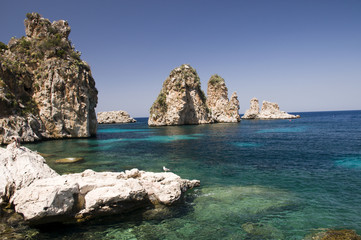 Fototapeta premium Surrounding of the old tuna fish farm