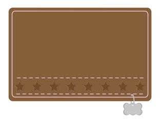 Western Theme Dog Collar Name Badge