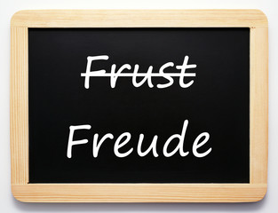 Fototapeta premium Freude / Frust - Konzept Schild