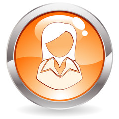 Gloss Button with woman