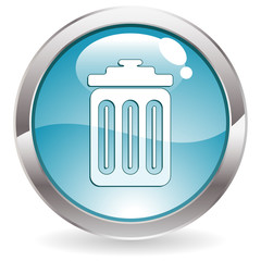 Gloss Button with Trash