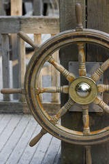 Old rudder from an old ship in the park