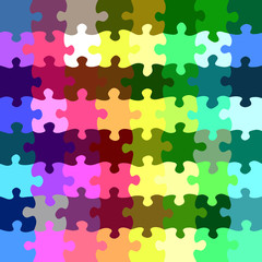 rainbow puzzle pieces