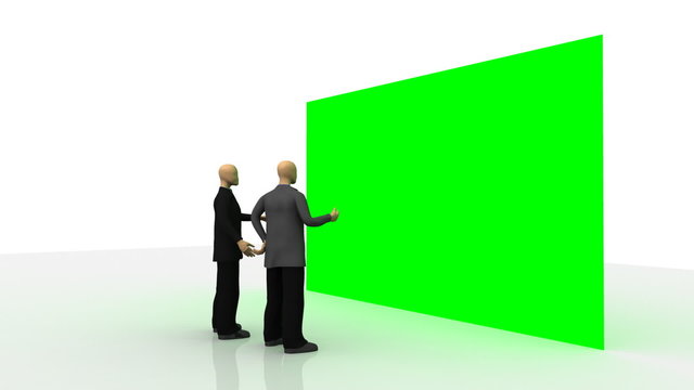 3d-man  observing the share market