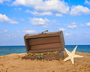 Wooden treasure chest