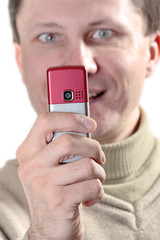 Man with cell phone