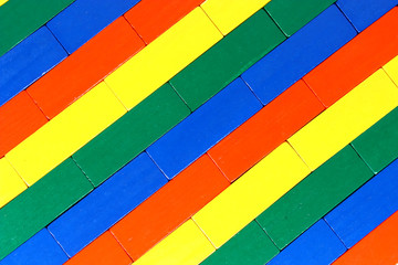 Fototapeta premium Colored wood bricks