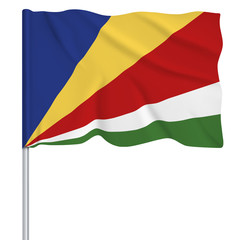 Fototapeta na wymiar Flaggenserie-Ostafrika_Seychellen