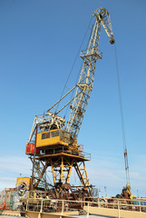 Fototapeta premium Sea platform with the crane