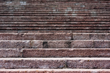 Old stone broken staircase