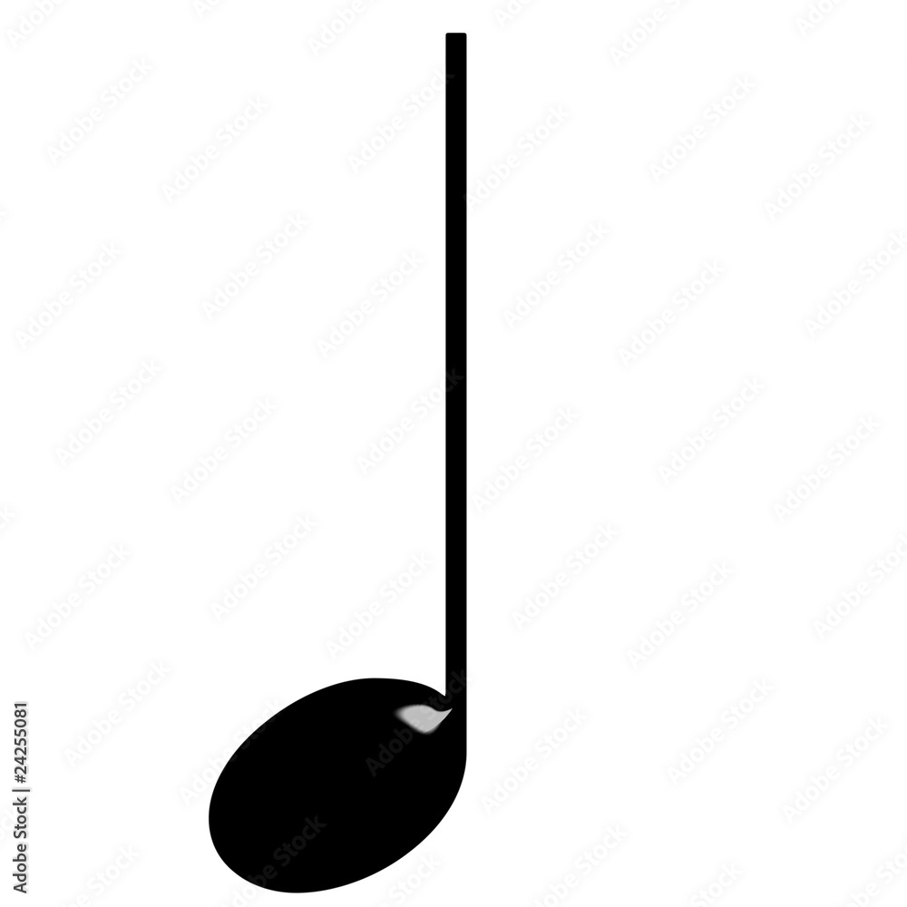 Wall mural 3d quarter note