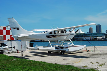 Fototapeta na wymiar Single Engined Seaplane