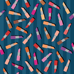 background with lipsticks