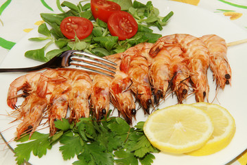 gamberoni alla griglia