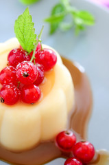 vanillepudding mit fruchtdeko