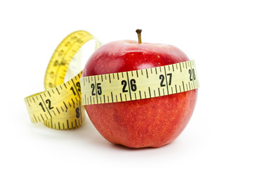 Red apple and Tape Measure © Feng Yu