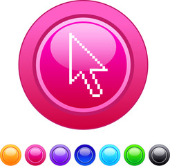 Fototapeta premium Pixel arrow circle button.