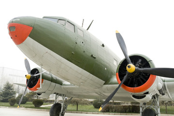 Obraz premium Vintage Turboprop Airplane