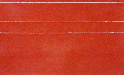 Red leather with stitching