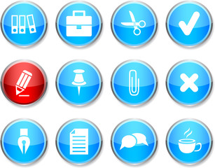 Office round icons.