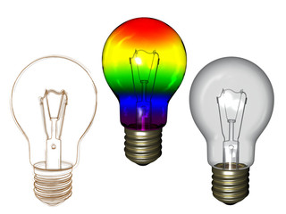 Bulb with sketch