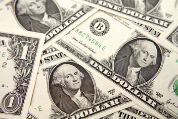 America cash one dollar banknotes