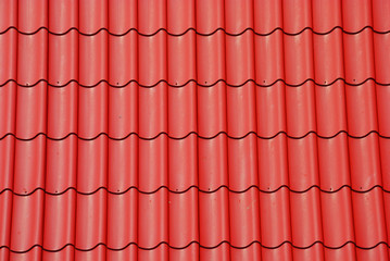 Red tile on the roof