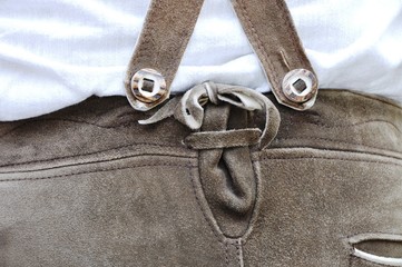 bayerische Lederhose Detail