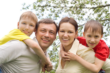 Fototapeta premium family on a light