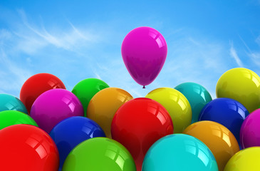 Balloons with sky background © Jezper