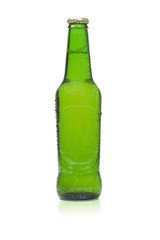 Beer bottle isolated on white background