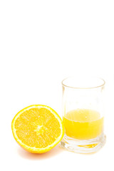healthy and fresh orange juice isolated on white