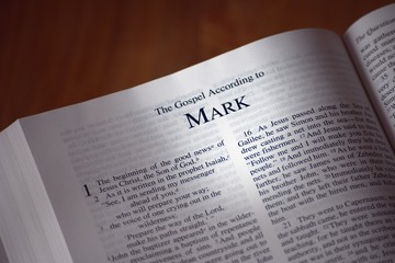The Bible Opened To The Book Of Mark
