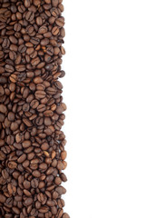 Brown roasted coffee beans