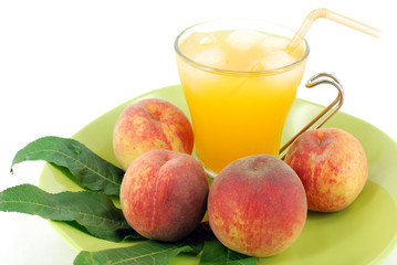 cold peach juice