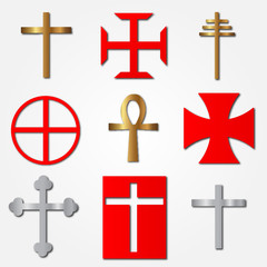 Obraz premium Vector Crosses Illustration