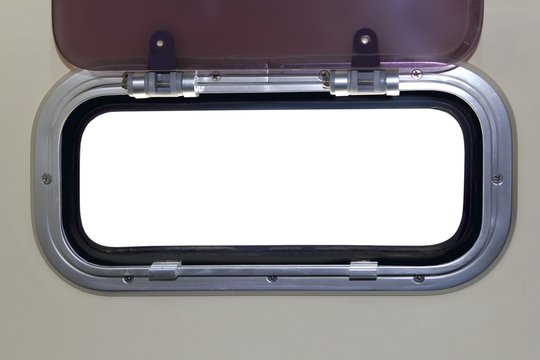 boat porthole horizontal rectangle white