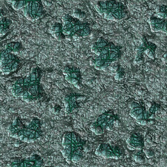 Mysterious stone with cracks as a grid