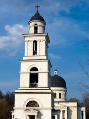 Cathedral church and bell tower in the Chisinau, Moldova